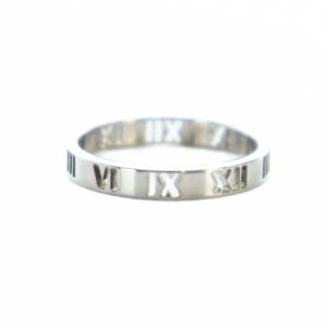 TIFFANY&Co. アトラス リング 指輪 アクセサリー ロゴ ローマン Silver925 20号 シルバー色 /MQ OH