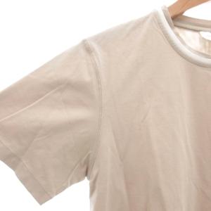JIL SANDER 美品 Tシャツ カットソー クルーネック 無地 半袖 ベージュ /AE