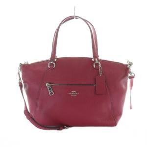 タグ付き ハンドバッグ ショルダー 2WAY ロゴ レザー ピンク 赤 レッド F80268 /MQ