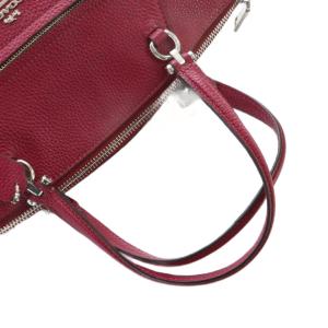 COACH タグ付き ハンドバッグ ショルダー 2WAY ロゴ レザー ピンク 赤 レッド F80268 /MQ