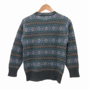 INVERALLAN ヴィンテージ セーター ニット ウール フェアアイル柄 グリーン系 /UO