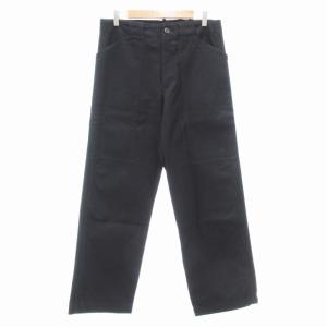 プレミアム エッセンシャルズ ツイルカーゴパンツ ロゴ スリーストライプス W32 黒 ブラック /AE