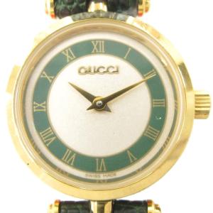 シェリーライン 腕時計 クォーツ GGロゴ グリーン ゴールドカラー