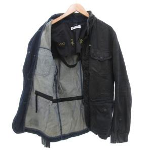 DIESEL EDUN デニム フィールドジャケット ジップアップ L 黒 ブラック /AE