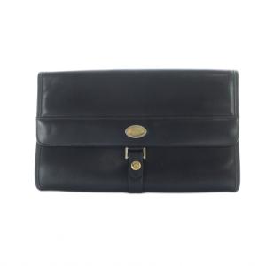 オールドグッチ クラッチバッグ セカンドバッグ ロゴ フラップ レザー 黒 ブラック 004・46・0355