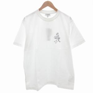 HAyU 小川学 タグ付き Tシャツ クルーネック ロゴ 半袖 L 白 ホワイト /AE
