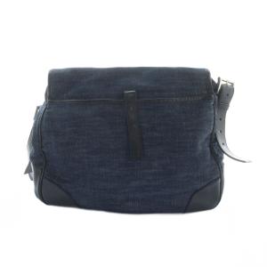 PRADA メッセンジャーバッグ デニム インディゴ ブラック
