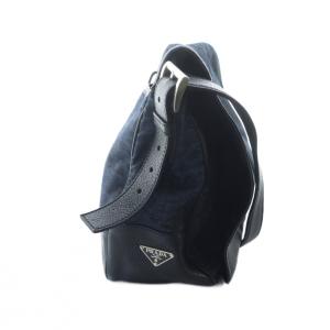 PRADA メッセンジャーバッグ デニム インディゴ ブラック