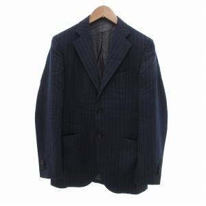 STRASBURGO エルメネジルドゼニア スーツ セットアップ ジャケット パンツ ストライプ 44 46 ネイビー /UO