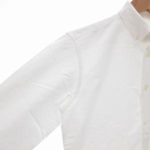 Maison Kitsuné 美品 ボタンダウンシャツ BD オックスフォード ワッペン 刺繍 長袖 37 XS 白 ホワイト /AE