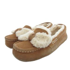 ANSLEY FUR BOW モカシン スリッポン 23cm チェスナット 1019758 /UO