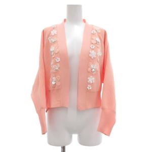 タグ付き ルーズフラワーカーディガン トッパー F サーモンピンク /UO