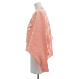 Chesty タグ付き ルーズフラワーカーディガン トッパー F サーモンピンク /UO