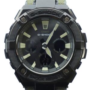 G-STEEL 腕時計 アナデジ 電波ソーラー デイト カレンダー付き 黒文字盤 ブラック