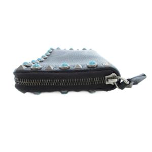 VALENTINO GARAVANI 長財布 ラウンドファスナー レザー スタッズ ブラック /UO