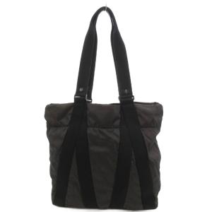 SEE BY CHLOE トートバッグ ハンドバッグ ナイロン ダークグレー ブラック /UO