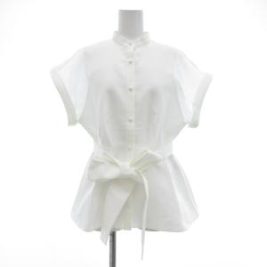 ブッシュクローバーペプラムブラウス チュニック ベルト付き 2 ホワイト /UO