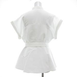 Loulou Willoughby ブッシュクローバーペプラムブラウス チュニック ベルト付き 2 ホワイト /UO