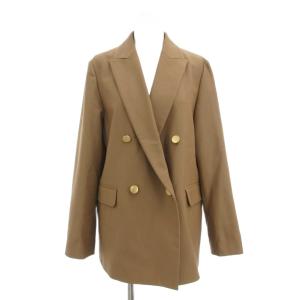 美品 ピークドラペル テーラードジャケット 総裏地 ダブル 38 S ベージュ  /AE
