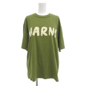美品 Tシャツ カットソー クルーネック ロゴ 半袖 36 XS カーキ /AE AA