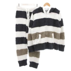 セットアップ ボーダー パーカー パンツ M 紺 ネイビー PMNT205918 /UO