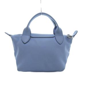 Longchamp ルプリアージュ キュイール ミニ ハンドバッグ ショルダー 2WAY レザー ブルー系 /UO