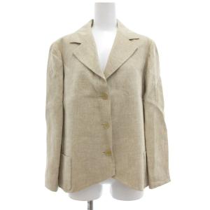 LOEWE セットアップ ジャケット ミディスカート リネン 40 ベージュ /UO