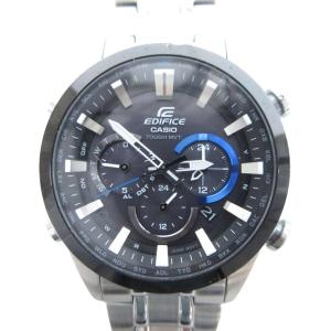 腕時計 電波ソーラー クロノグラフ ステンレス シルバーカラー ブラック EQW-T630JDB-1AJF