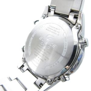 EDIFICE 腕時計 電波ソーラー クロノグラフ ステンレス シルバーカラー ブラック EQW-T630JDB-1AJF