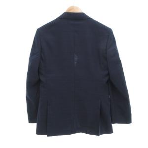 UNIVERSAL LANGUAGE 美品 3ピース スーツ セットアップ ジャケット パンツ ジレ チェック 165cm 6Drop ダークネイビー