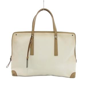 ハンドバッグ トート キャンバス レザー ホワイト 73877 /UO