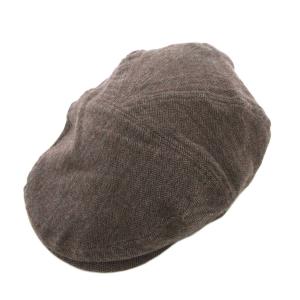 ハンチング帽 ウール ヘリンボーン F ブラウン /UO