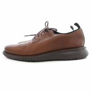 COLE HAAN ゼログランド プレーントゥ レザースニーカー シューズ 9W ダークブラウン C36409 /UO