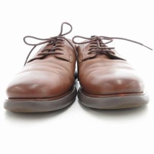 COLE HAAN ゼログランド プレーントゥ レザースニーカー シューズ 9W ダークブラウン C36409 /UO