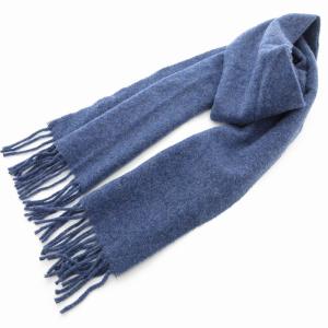 マフラー ウール ブルー