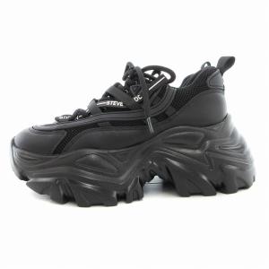 美品 Recoupe 厚底ボリュームスニーカー シューズ 6 黒 /UO