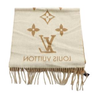 LOUIS VUITTON マフラー レイキャビック ストール モノグラム ジャガード カシミヤ100% サーブル