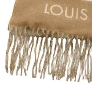 LOUIS VUITTON マフラー レイキャビック ストール モノグラム ジャガード カシミヤ100% サーブル