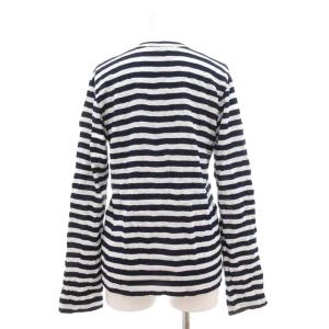 COMME des GARCONS COMME des GARCONS コムコム カットソー 長袖 ボーダー S ネイビー ホワイト /UO AA