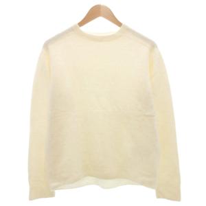 ニット セーター クルーネック カシミヤ 長袖 2 S アイボリー /AE