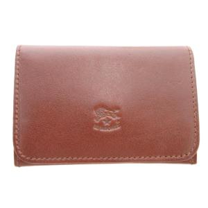 カードケース 名刺入れ ロゴ レザー 茶 ブラウン /AE