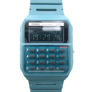 CLASSIC 腕時計 クォーツ データバンク デジタル 電卓付き 樹脂バンド エメラルドグリーン系 CA-53W