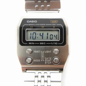 PREMIUM クラシック 腕時計 クォーツ デジタル ステンレス シルバーカラー A1100D-1JF