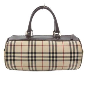BURBERRY ミニボストン ドラム ノバチェック ベージュ