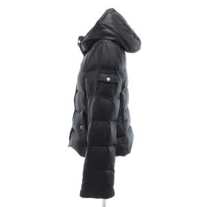 BURBERRY BLUE LABEL ダウンジャケット ジップアップ 裏地チェック ショート丈 38 S 紺 ネイビー /AE