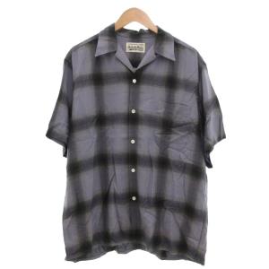 GUILTYPARTIES OMBRE CHECK OPEN COLLAR SHIRT