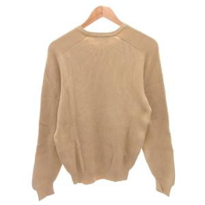 dunhill ニット セーター クルーネック コットン 長袖 M ベージュ /FF