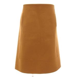 セミタイトスカート ウール ミディ丈 38 茶 ブラウン 6524-234-0957 /UO