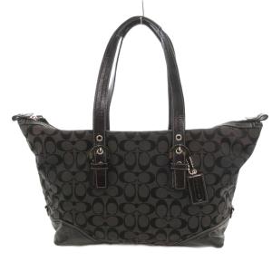 シグネチャー トートバッグ キャンバス ブラック グレー F17132 /UO