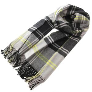 ストール マフラー チェック グレー ブラック